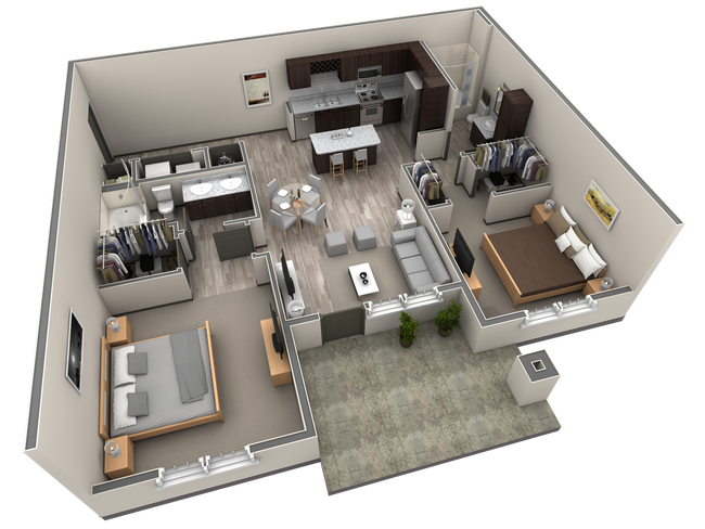 2 BR Haven Overlook 2074 floor plan